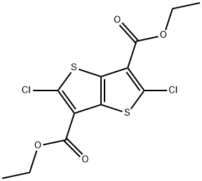 2,5-Dichloro-thieno[3,2-b]thiophene-3,6-dicarboxylic acid diethyl ester Structure