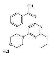 N-(4-morpholin-4-yl-6-propyl-1,3,5-triazin-2-yl)benzamide,hydrochloride结构式