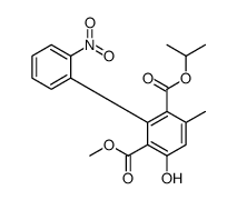 3-O-methyl 1-O-propan-2-yl 4-hydroxy-6-methyl-2-(2-nitrophenyl)benzene-1,3-dicarboxylate结构式