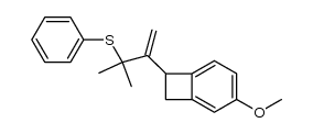 1,2-Dihydro-4-methoxy-1-(3-methyl-3-phenylthiobut-1-en-2-yl)benzocyclobutene Structure