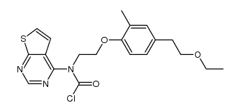N-chlorocarbonyl-N-{2-[4-(2-ethoxyethyl)-2-methylphenoxy]ethyl}-4-thieno[2,3-d]pyrimidine amine结构式