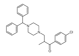 3-(4-benzhydrylpiperazin-1-yl)-1-(4-chlorophenyl)-2-methylpropan-1-one结构式