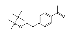 1-(4-(2-((tert-butyldimethylsilyl)oxy)ethyl)phenyl)ethanone结构式