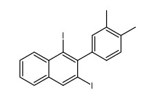 2-(3,4-dimethylphenyl)-1,3-diiodonaphthalene结构式