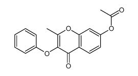 (2-methyl-4-oxo-3-phenoxychromen-7-yl) acetate结构式
