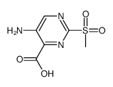 5-amino-2-methylsulfonylpyrimidine-4-carboxylic acid结构式