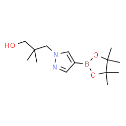 2,2-Dimethyl-3-(4-(4,4,5,5-tetramethyl-1,3,2-dioxaborolan-2-yl)-1H-pyrazol-1-yl)propan-1-ol Structure