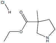 ethyl 3-methylpyrrolidine-3-carboxylate hydrochloride Structure