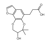 3-(3-hydroxy-4,4-dimethyl-3,4-dihydro-2H-[1,4]dioxepino[2,3-g]benzofuran-6-yl)propanoic acid Structure