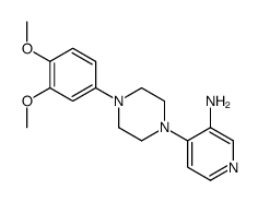 4-[4-(3,4-Dimethoxyphenyl)-1-piperazinyl]-3-pyridinamine结构式