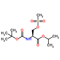 Isopropyl 2-(tert-butoxycarbonyl)-3-(methylsulfonyloxy)propanoate结构式
