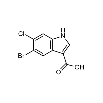 5-Bromo-6-chloro-1H-indole-3-carboxylic acid structure