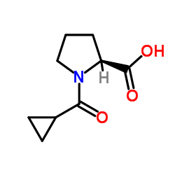 (S)-1-(环丙烷羰基)吡咯烷-2-羧酸结构式