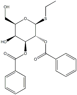 乙基 1-硫代-BETA-D-吡喃半乳糖苷 2,3-二苯甲酸酯结构式
