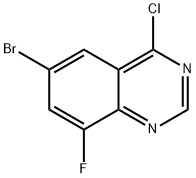 6-BROMO-4-CHLORO-8-FLUOROQUINAZOLINE结构式