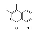 8-Hydroxy-3,4-dimethyl-1H-2-benzopyran-1-one Structure