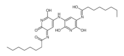 N-[5-[1,6-Dihydro-2-hydroxy-5-octanoylamino-6-oxo-pyridin-3-ylimino]-1,2,5,6-tetrahydro-2,6-dioxopyridin-3-yl]octanamide结构式