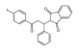 2-[3-(4-iodophenyl)-3-oxo-1-phenylpropyl]indene-1,3-dione Structure
