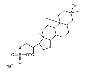 sodium,(3R,5S,8R,9S,10S,13S,14S,17S)-3-hydroxy-3,10,13-trimethyl-17-(2-sulfonatosulfanylacetyl)-1,2,4,5,6,7,8,9,11,12,14,15,16,17-tetradecahydrocyclopenta[a]phenanthrene Structure