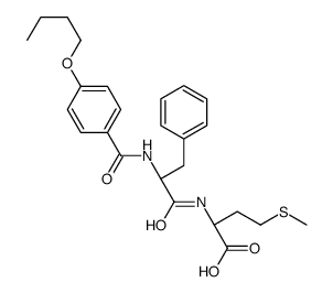 (2S)-2-[[(2S)-2-[(4-butoxybenzoyl)amino]-3-phenyl-propanoyl]amino]-4-m ethylsulfanyl-butanoic acid结构式