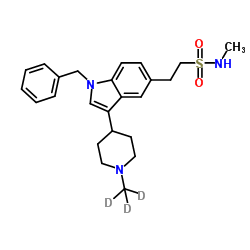 2-{1-Benzyl-3-[1-(2H3)methyl-4-piperidinyl]-1H-indol-5-yl}-N-methylethanesulfonamide结构式