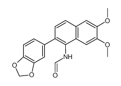 N-(2-(benzo[d][1,3]dioxol-5-yl)-6,7-dimethoxynaphthalen-1-yl)formamide结构式