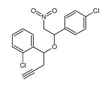 1-chloro-2-[1-[1-(4-chlorophenyl)-2-nitroethoxy]but-3-ynyl]benzene Structure