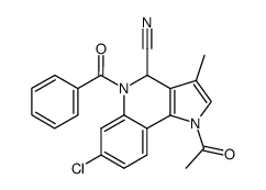 1-acetyl-5-benzoyl-7-chloro-3-methyl-4,5-dihydro-1H-pyrrolo[3,2-c]quinoline-4-carbonitrile结构式