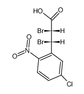 (2RS:3SR)-2,3-dibromo-3-(5-chloro-2-nitro-phenyl)-propionic acid Structure