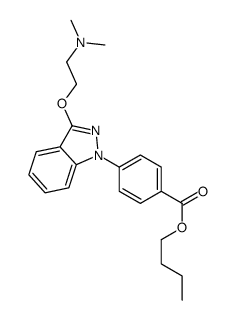 p-[3-[2-(Dimethylamino)ethoxy]-1H-indazol-1-yl]benzoic acid butyl ester结构式
