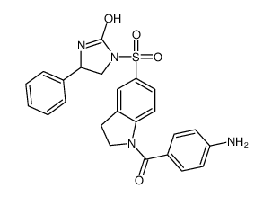 1-[[1-(4-aminobenzoyl)-2,3-dihydroindol-5-yl]sulfonyl]-4-phenylimidazolidin-2-one Structure
