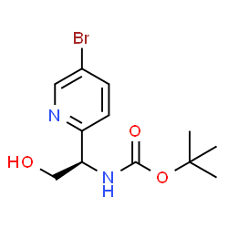 (R)-tert-Butyl (1-(5-bromopyridin-2-yl)-2-hydroxyethyl)carbamate Structure