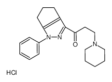 1-(1-phenyl-5,6-dihydro-4H-cyclopenta[c]pyrazol-3-yl)-3-piperidin-1-ylpropan-1-one,hydrochloride Structure