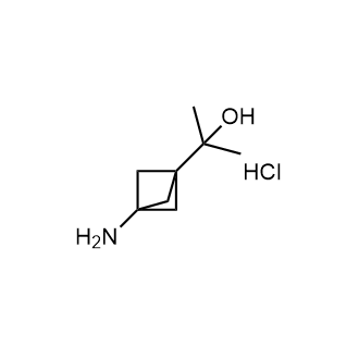 2-(3-Amino-1-bicyclo[1.1.1]pentanyl)propan-2-ol;hydrochloride structure