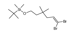 tert-butyl((6,6-dibromo-3,3-dimethylhex-5-en-1-yl)oxy)dimethylsilane Structure