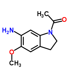 1-(6-氨基-5-甲氧基吲哚啉-1-基)乙酮结构式