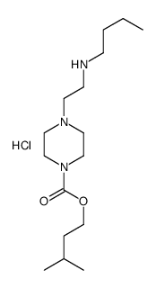 3-methylbutyl 4-[2-(butylamino)ethyl]piperazine-1-carboxylate,hydrochloride Structure