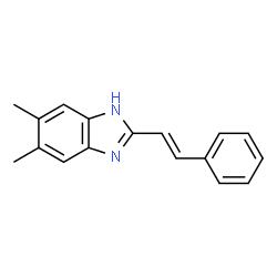 5,6-DIMETHYL-2-STYRYL-1H-1,3-BENZIMIDAZOLE结构式