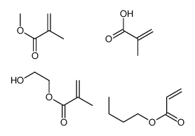 butyl prop-2-enoate,2-hydroxyethyl 2-methylprop-2-enoate,methyl 2-methylprop-2-enoate,2-methylprop-2-enoic acid Structure