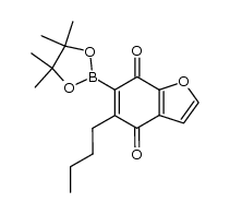 5-butyl-6-(4,4,5,5-tetramethyl[1,3,2]dioxaborolan-2-yl)benzo[b]furan-4,7-dione Structure