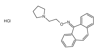 N-(2-pyrrolidin-1-ium-1-ylethoxy)dibenzo[1,2-a:1',2'-e][7]annulen-11-imine,chloride结构式