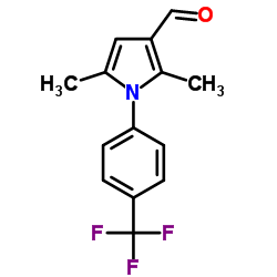 2,5-Dimethyl-1-[4-(trifluoromethyl)phenyl]-1H-pyrrole-3-carbaldehyde结构式