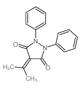 3,5-Pyrazolidinedione,4-(1-methylethylidene)-1,2-diphenyl-结构式