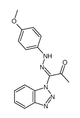 1-benzotriazol-1-yl-1-[(p-methoxyphenyl)hydrazono]propan-2-one结构式