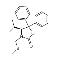 (S)-3-methylthiomethyl-4-isopropyl-5,5-diphenyl-1,3-oxazolidin-2-one Structure