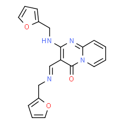 2-[(Furan-2-ylmethyl)-amino]-3-[(furan-2-ylmethylimino)-methyl]-pyrido[1,2-a]pyrimidin-4-one Structure