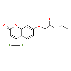 ethyl 2-[2-oxo-4-(trifluoromethyl)chromen-7-yl]oxypropanoate结构式