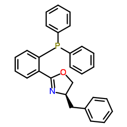 (4R)-2-[2-(diphenylphosphino)phenyl]-4,5-dihydro-4-(phenylmethyl)-Oxazole结构式