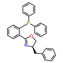 (4R)-2-[2-(diphenylphosphino)phenyl]-4,5-dihydro-4-(phenylmethyl)-Oxazole structure