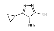 4-氨基-5-环丙基-4H-[1,2,4]噻唑-3-硫醇结构式